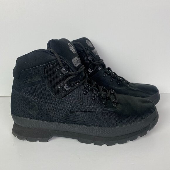 Timberland Boots Men's 10 Black Synthetic Hiking Hiker Euro Utility A226S A3749 - Picture 1 of 15